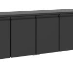 ARRIÈRE BAR RÉFRIGÉRÉE NOIR 4 PORTES *TRANSPORT DUR DEMANDE* - Combisteel
