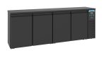 ARRIÈRE BAR RÉFRIGÉRÉE NOIR 4 PORTES *TRANSPORT DUR DEMANDE* - Combisteel