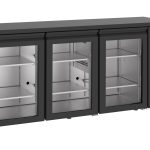 ARRIÈRE BAR RÉFRIGÉRÉE NOIR 3 PORTES EN VERRE - Combisteel