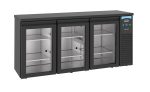 ARRIÈRE BAR RÉFRIGÉRÉE NOIR 3 PORTES EN VERRE - Combisteel