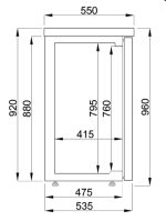 ARRIÈRE BAR RÉFRIGÉRÉE NOIR 4 PORTES EN VERRE *TRANSPORT SUR DEMANDE* - Combisteel – Image 2
