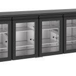 ARRIÈRE BAR RÉFRIGÉRÉE NOIR 4 PORTES EN VERRE *TRANSPORT SUR DEMANDE* - Combisteel
