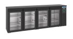 ARRIÈRE BAR RÉFRIGÉRÉE NOIR 4 PORTES EN VERRE *TRANSPORT SUR DEMANDE* - Combisteel