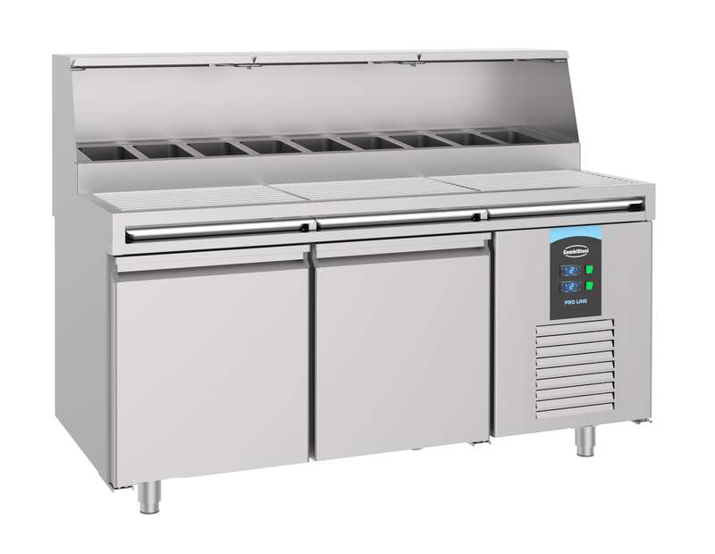 TABLE PRÉP POUR PIZZA 2 PORTES 9x 1/3GN RÉCIPIENT - Combisteel TABLE PRÉP POUR PIZZA 2 PORTES 9x 1/3GN RÉCIPIENT - Combisteel – Image 1