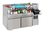 TABLE RÉFRIGÉRÉE 2 PORTES AVEC BAR À COCKTAILS - Combisteel
