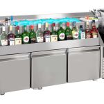 TABLE RÉFRIGÉRÉE 3 PORTES AVEC BAR À COCKTAILS - Combisteel