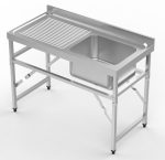 600 BLOC-ÉVIER ÉTAGÈRE PLIANTE 1200 1R - Combisteel