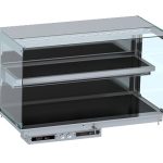 DROP-IN VITRINE CUBIQUE CHAUFFANTE AVEC PLAQUE VITRO CERAMIQUE MODELE MURAL - NOIR 4/1 - Combisteel