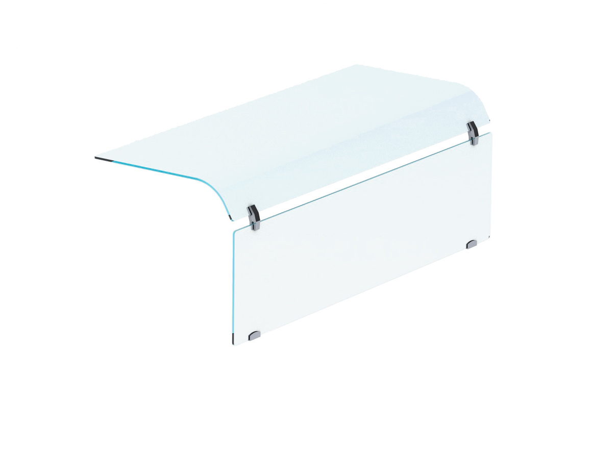 VITRE COURBEE FERMEE 1-COTE 2/1 - Combisteel VITRE COURBEE FERMEE 1-COTE 2/1 - Combisteel – Image 1