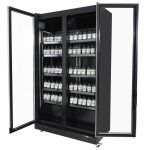 RÉFRIGÉRATEUR 2 PORTES EN VERRE NOIR - Combisteel – Image 3