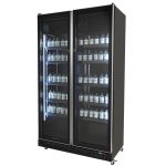 RÉFRIGÉRATEUR 2 PORTES EN VERRE NOIR - Combisteel – Image 2