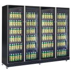 RÉFRIGÉRATEUR 4 PORTES EN VERRE NOIR *TRANSPORT SUR DEMANDE* - Combisteel