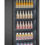 RÉFRIGÉRATEUR 1 PORTE EN VERRE NOIR CEB-500R BL - Combisteel