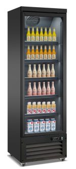 RÉFRIGÉRATEUR 1 PORTE EN VERRE NOIR CEB-500R BL - Combisteel