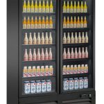 CONGÉLATEUR 2 PORTES EN VERRE NOIR CEB-1200F BL - Combisteel