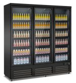 RÉFRIGÉRATEUR 3 PORTES EN VERRE NOIR CEB-1600R BL - Combisteel