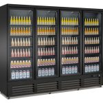 RÉFRIGÉRATEUR 4 PORTES EN VERRE NOIR CEB-2000R BL *TRANSPORT SUR DEMANDE* - Combisteel