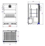 ARRIÈRE BAR RÉFRIGÉRÉE NOIR 1 PORTE - Combisteel – Image 2