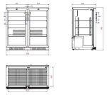 ARRIÈRE BAR RÉFRIGÉRÉE NOIR 2 PORTES - Combisteel – Image 2