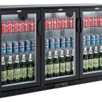 ARRIÈRE BAR RÉFRIGÉRÉE NOIR 3 PORTES - Combisteel