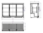 ARRIÈRE BAR RÉFRIGÉRÉE NOIR 3 PORTES COULISST - Combisteel – Image 2
