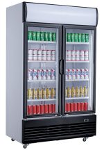 RÉFRIGÉRATEUR 2 PORTES EN VERRE 800L - Combisteel