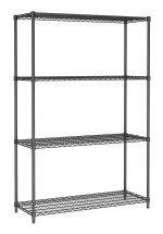 ÉTAGÈRES 4 LEVELS 1200 NOIR DÉMONTABLE - Combisteel