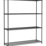 ÉTAGÈRES 4 LEVELS 1500 NOIR DÉMONTABLE - Combisteel