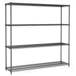 ÉTAGÈRES 4 LEVELS 1800 NOIR DÉMONTABLE - Combisteel