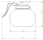 POT À CAFÉ EN VERRE 1.8L - Combisteel – Image 2