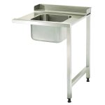 Table lave-vaisselle - 90 x 75 cm - droite - avec évier et étagère de rangement - Maxima