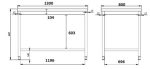 800 PLAN DE TRAVAIL ESSOUS OUVERT 1300 - Combisteel – Image 2