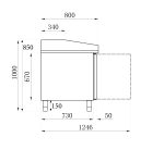 TABLE PRÉP POUR PIZZA 2 PORTES 7 TIROIRS - Combisteel – Image 3