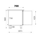 700 TABLE RÉFRIGÉRÉE 2 PORTES - Combisteel – Image 2