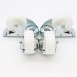 Wheels set for Table Steamer - 2 with brackes - 4.3 Inch / 11 cm - Maxima
