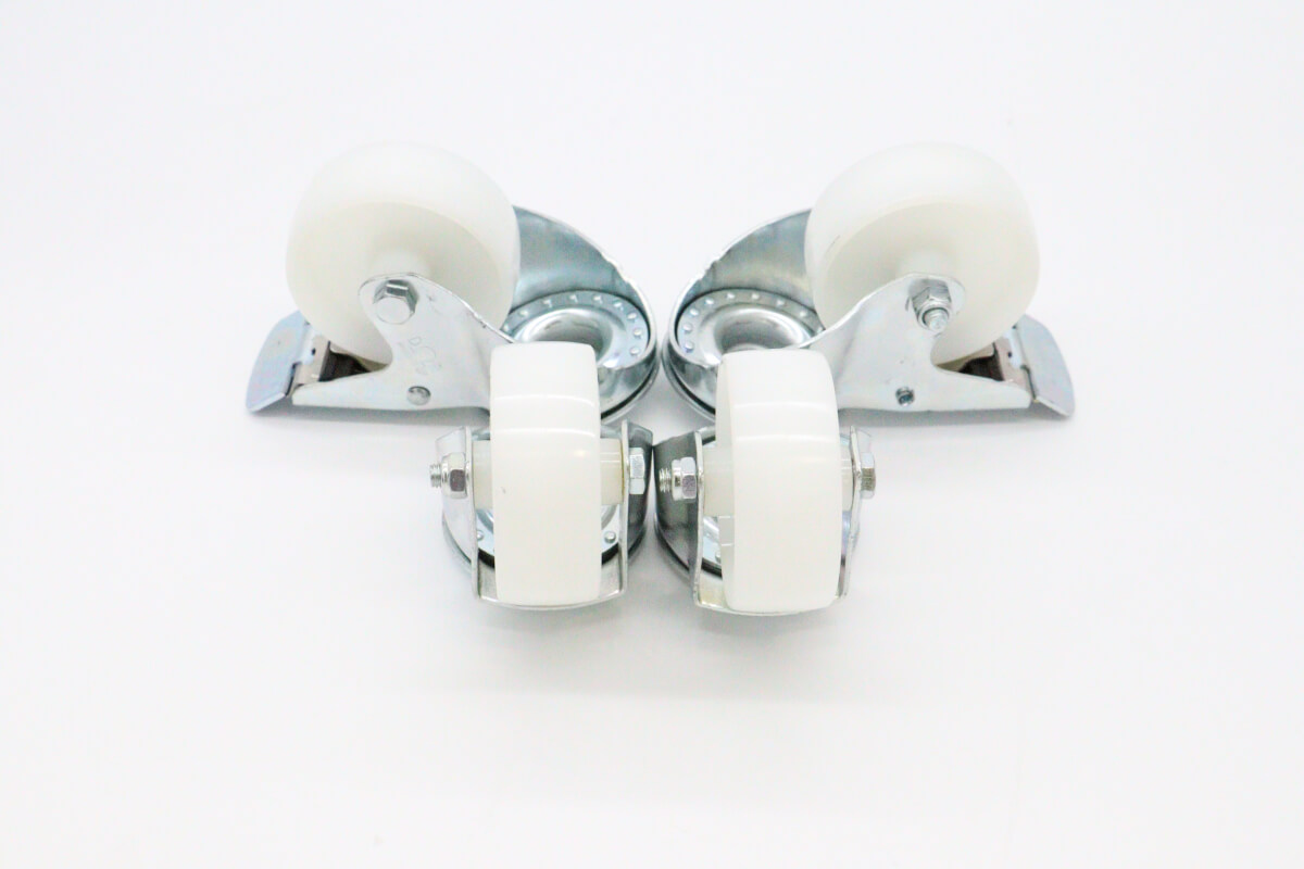 Wheels set for Table Steamer - 2 with brackes - 4.3 Inch / 11 cm Wheels set for Table Steamer - 2 with brackes - 4.3 Inch / 11 cm - Maxima – Image 1
