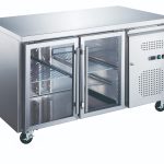Réfrigérateur de comptoir - 136 cm - 2 portes vitrées - Maxima