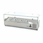 Réfrigérateur de préparation de comptoir - 120 cm - s'adapte à 4 x 1/3 GN - Maxima