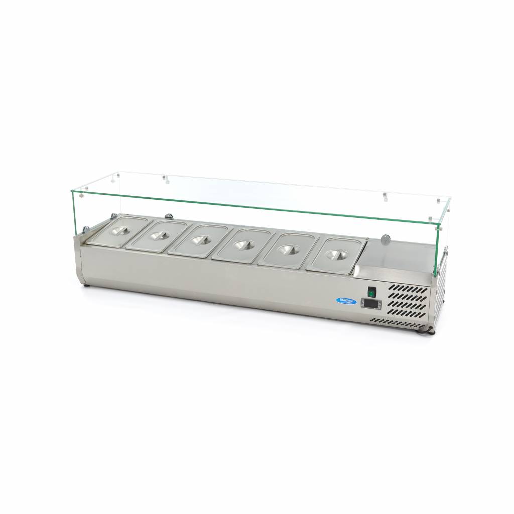 Réfrigérateur de préparation de comptoir - 150 cm - s'adapte à 6 x 1/3 GN Réfrigérateur de préparation de comptoir - 150 cm - s'adapte à 6 x 1/3 GN - Maxima – Image 1