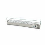 Réfrigérateur de préparation de comptoir - 200 cm - s'adapte à 9 x 1/3 GN - Maxima