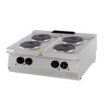Heavy Duty cuisinière - 4 brûleurs - unité double - profondeur 70 cm - électrique - Maxima