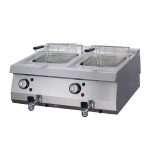 Heavy Duty friteuse - 2 x 12 L - unité double - profondeur 70 cm - avec robinet de vidange - électrique - Maxima