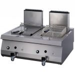 Heavy Duty friteuse - 2 x 12 L - unité double - profondeur 70 cm - avec robinet de vidange - gaz - Maxima