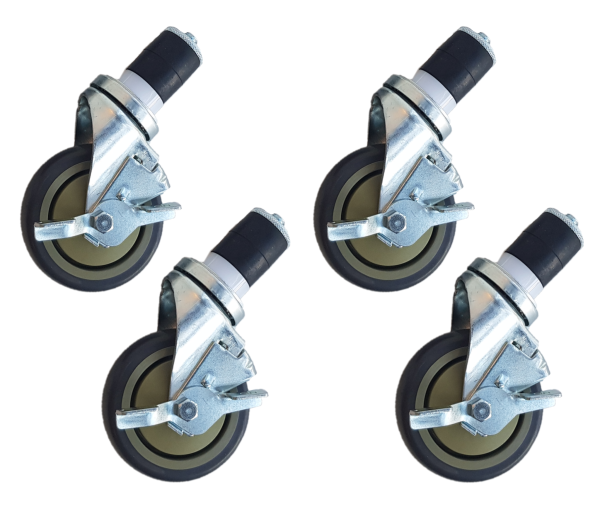 Roues de la table de travail 4 pcs - avec freins - 5 inch / 12.7 cm - Maxima 2 Roues de la table de travail 4 pcs - avec freins - 5 inch / 12.7 cm - Maxima