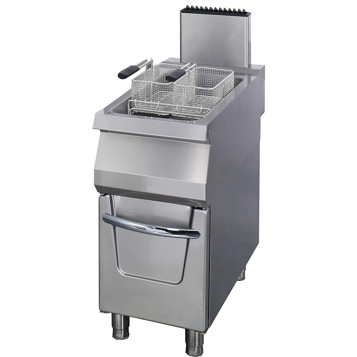 Premium friteuse - 1 x 22 L - unité simple - profondeur 90 cm - avec robinet de vidange - gaz Premium friteuse - 1 x 22 L - unité simple - profondeur 90 cm - avec robinet de vidange - gaz - Maxima – Image 1