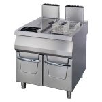 Premium friteuse - 2 x 22 L - unité double - profondeur 90 cm - avec robinet de vidange - gaz - Maxima