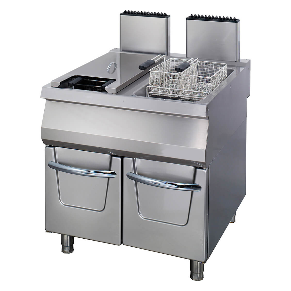 Premium friteuse - 2 x 22 L - unité double - profondeur 90 cm - avec robinet de vidange - gaz Premium friteuse - 2 x 22 L - unité double - profondeur 90 cm - avec robinet de vidange - gaz - Maxima – Image 1