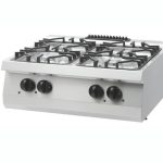 Heavy Duty cuisinière - 4 brûleurs - unité double - profondeur 70 cm - 24 kW - gaz - Maxima