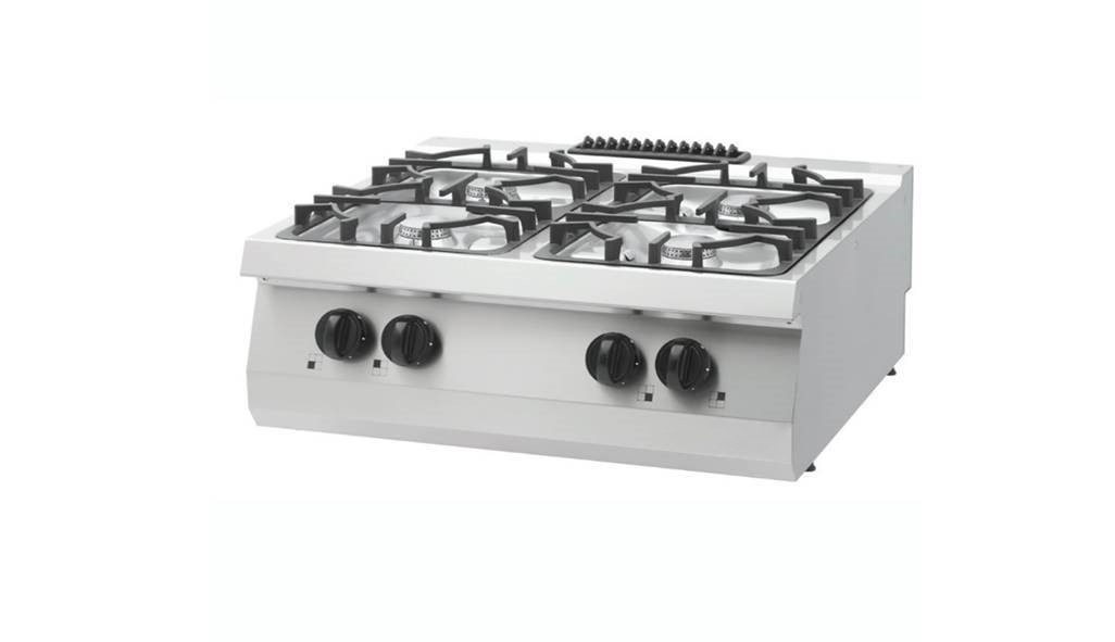 Heavy Duty cuisinière - 4 brûleurs - unité double - profondeur 70 cm - 27 kW - gaz Heavy Duty cuisinière - 4 brûleurs - unité double - profondeur 70 cm - 27 kW - gaz - Maxima – Image 1