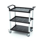 Chariot de service - 3 étagères en plastique - 86,5 x 42,5 cm - Maxima